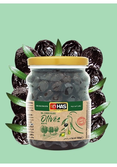 Has Premium Yağlı Sele Siyah Zeytin 700 G