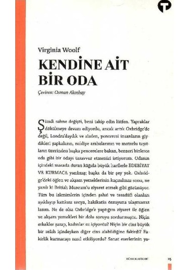 Kendine Ait Bir Oda - Virginia Woolf 1.baskı