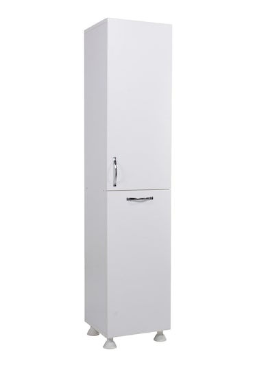 Nesse Kirli Çamaşır Sepetli Çok Amaçlı Banyo Dolabı Beyaz