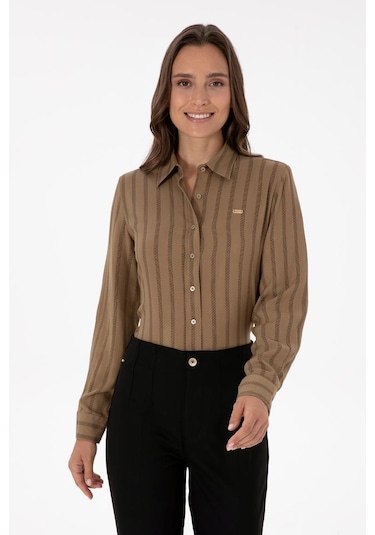 U.s. Polo Assn. Kadın Dokuma Gomlek G082gl004-000-2239969 Haki