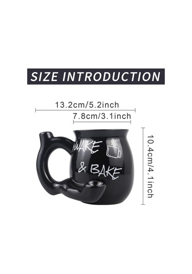 Skycity 300 Ml Seramik Kahve Fincanı - Ev Kadın Erkek Hediyesi, Halloween Noel Doğum Günü Partileri, Mikrodalga Ve Bulaşık Makinesine Uygun, Konforlu Tutamaklı Siyah