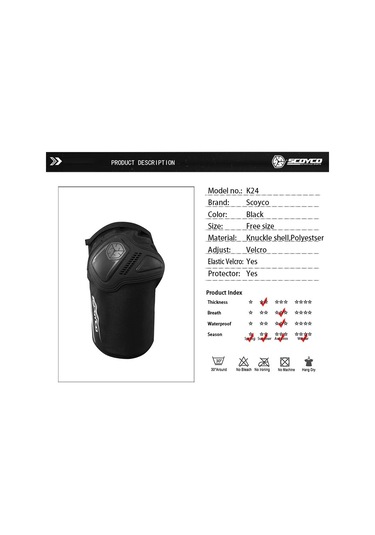 Scoyco K24r Dizlik Koruma