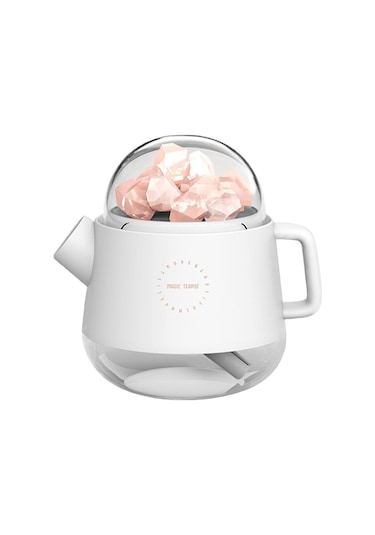 Hfambition Tuz Taşı Usb Şarjlı 360ml Nemin Hava Temizleyici Ve Aromaterapi Lambası Sessiz Çalışma/2 Işık Modu Beyaz