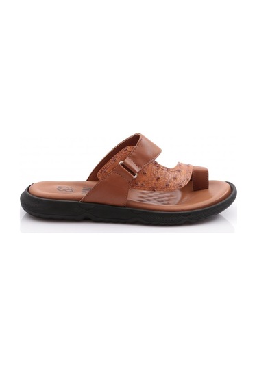 Dgn Hakiki Deri Comfort Rahat Taban Erkek Terlik 806 806-2690-R4341 Taba