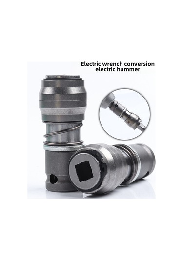 Hombey Elektrikli Anahtar'dan Çekiç Ve Matkap'a Dönüştürücü Aracı - 1/2 Kafa İle Kare/uçak Saplı Darbeli Matkap Uçları İçin Çevirme Kolu Kare Saplı 1 Adet