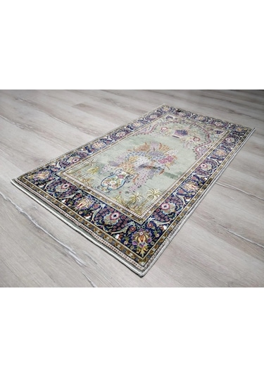 Bambu Halı Seccade Sec16a Yeşil Namazlık 70x110 Cm