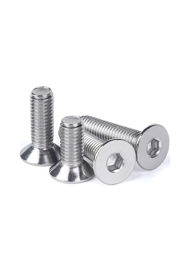 Havşa Başlı İnox İmbus 10.9 Dın 7991 A2 Paslanmaz Çelik Civata M4x10 Mm 20 Adet