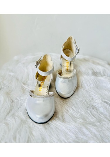 Gala Taş Detaylı Çocuk Topuklu Ayk. Gri