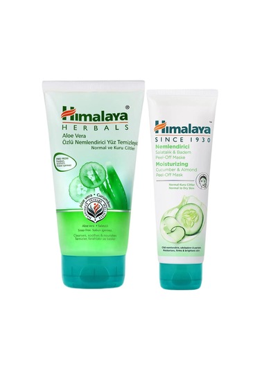 Nemlendirici Aloe Vera Özlü Nemlendirici Yüz Temizleme Jeli 150 ML + Peeling Etkili Yüz Maskesi 75 ML