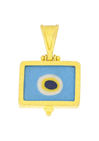 Nazar Boncuklu Altın Göz Kolye Ucu T003920