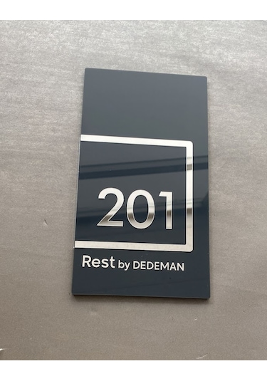 Parlak Antrasit Serisi Özelleştirilebilir Kapı Numarası