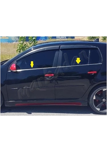 Markadan Vw Golf 5 Krom Cam Çıtası 2004-2009 4 Parça Paslanmaz   Çe