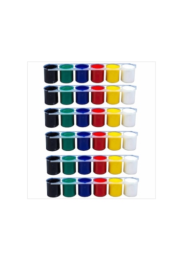 6 Adet 6lı 25 Ml Akrilik Boya Renkli