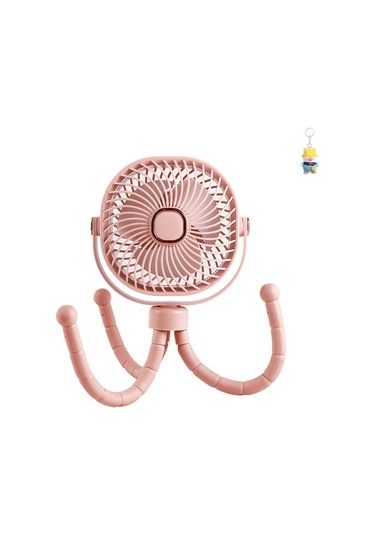 Sevimli Masaüstükarikatür Ahtapot Fanıyaz Vazgeçilmez Bebek Arabasırenkli Gradyanışık Usb Küçük Fan Jrjkjk Pembe