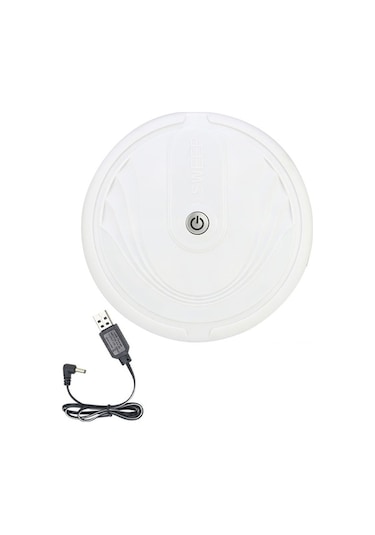 Dancemonkey Akıllı Süpürme Robotu Ev Tipi Saç Temizleyici Şarjlı Beyaz, Yeni Tasarım Beyaz