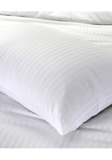 Caqqa Çizgili Saten 2 Adet 50x70 Cm Yastık Kılıfı