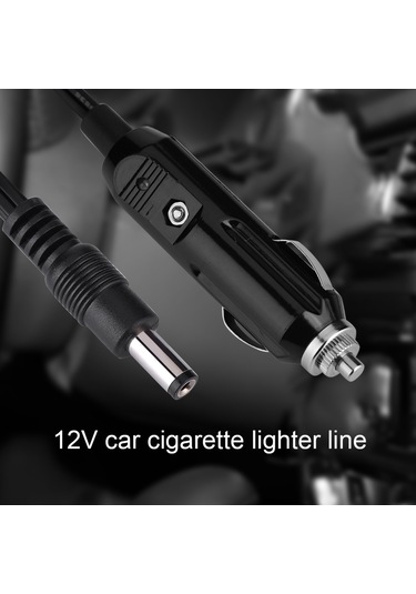 Moveevo 12v Araba Sigara Çakmak Kablosu 3 Metre 10a Akım Dc5.5 2.1 Bağlantı - Tam Bakır Tel, Füze Ve Led Ile - Balatma, Havalandırma, Soğutma Cihazları İçin