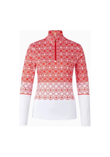 Bogner Sport First Layer Beline Termal Kadın Kayak Içlik İçlik Kırmızı - Beyaz