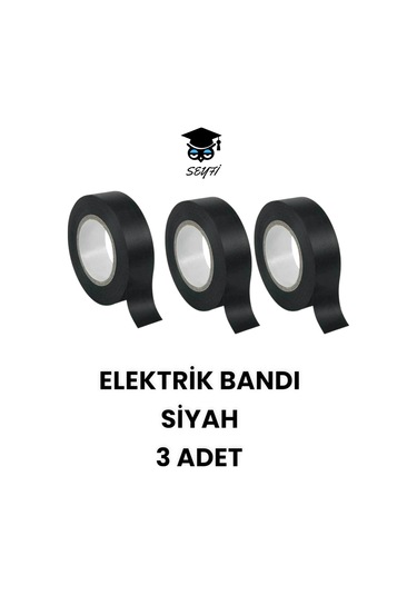 Elektrik Bandı Siyah 3 Adet Diğer