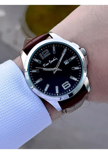 Pierre Cardin Deri Kordon 2 Yıl Garantili 3 Atm Suya Dayanıklı Erkek Kol Saati Ek.800411f11 Gümüş