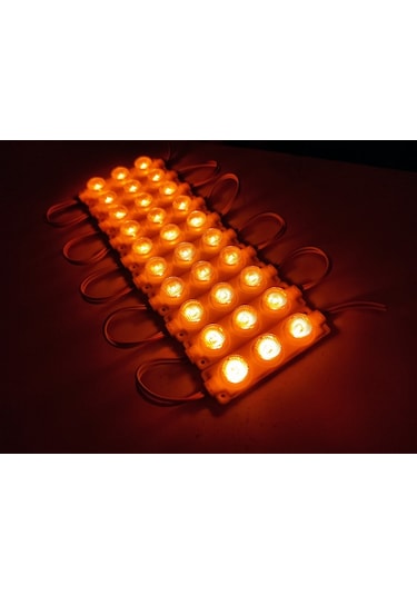 Replax Carub Camlı Parmak Led Lamba Amber 12 Volt Su Geçirmez 10'lu 3m