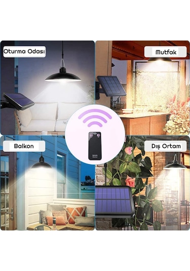 Güneş Enerjili Şarjlı Lamba Solar Led Aydınlatma Sarı Işık 1 Adet