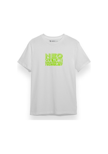 Nct Neo Culture Technology Letter Logo Beyaz Kısa Kol Erkek Tshirt 001