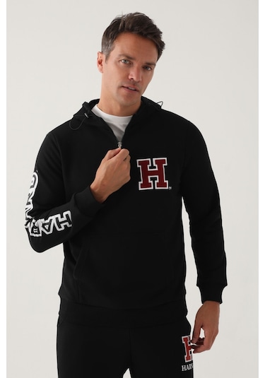 Harvard Siyah Erkek Sweatshirt Siyah