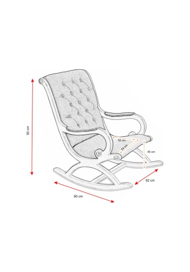 Asedia Rustik Naturel Çiçekli Sallanan Sandalye Dinlenme Koltuğu