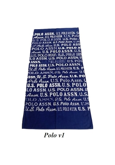 Polo ve Pingui Desenli Plaj Havlusu (Seçenekli)