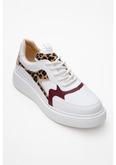 Aere Beyaz Desenli Kadın Spor Ayakkabı Beyaz
