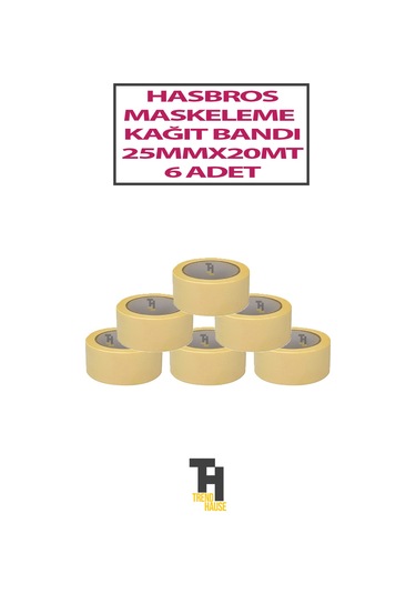 Kağıt Maskeleme Bantı 25 Mm 20 Metre 6 Adet