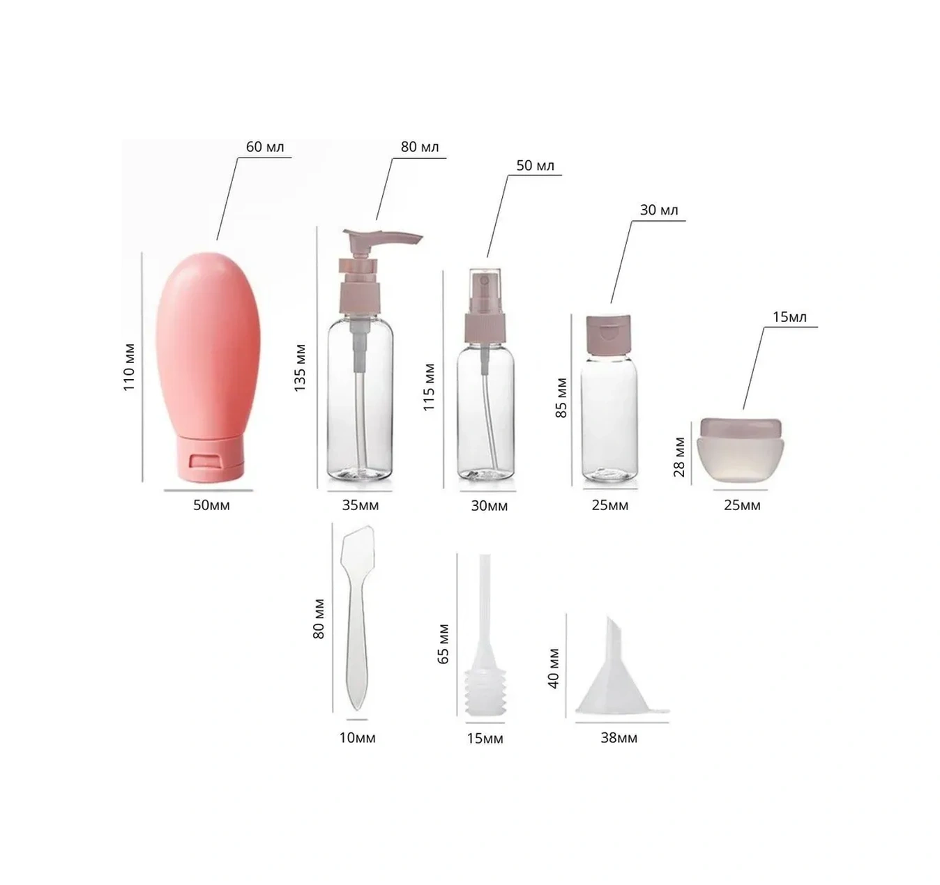 Konesam Seyahat Kozmetik Flakon Seti: 8 Farklı Kapaklı Kapsül + Su Geçirmez Silikon Çanta - Kaçaklıksız, Kokusuz, Seyahat Ve Hamilelik İçin Uygun Diğer