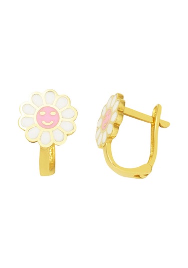 Bilezikci 14 Ayar Altın Papatya Çocuk Küpesi Sarı Altın