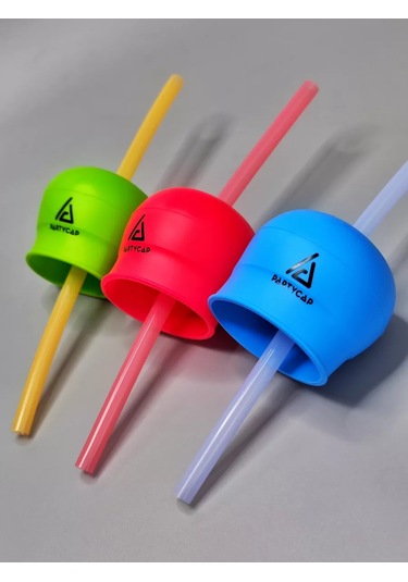 Partycap Bardağa Takılan, Yaylanabilir, Pipetli Silikon Kapak 218923794