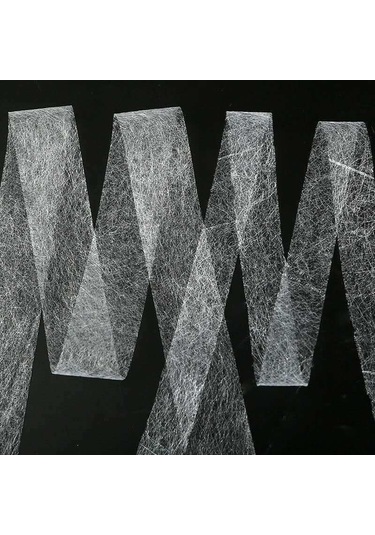 64 Metre Siyah Beyaz Çift Taraflı Tela Yapışkanlı Kumaş Elbise Ütü Hem Bant Tela Web Dıy Dikiş Aksesuarları Lxy 1.2