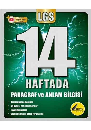 Tonguç Yayınları Tonguç 14 Haftada Lgs Paragraf Ve Anlam Bilgisi