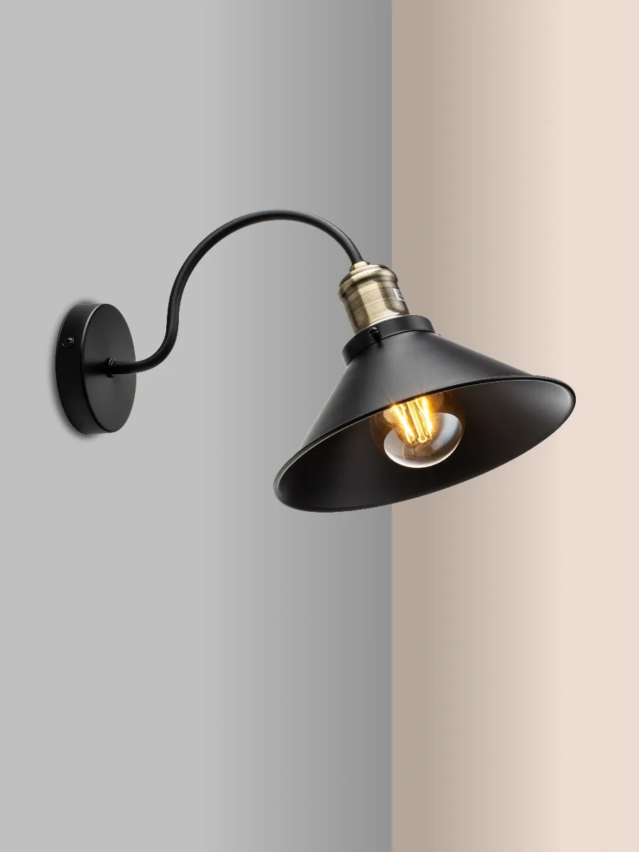 Lamplandia Yatak Odası, Koridor İçin Duvar Aplik Lambası 11611484 Siyah