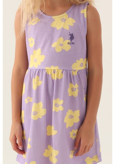 U.s. Polo Assn Lisanslı Floral Dress Lila Kız Çocuk Gecelik 5274-43201 Lila