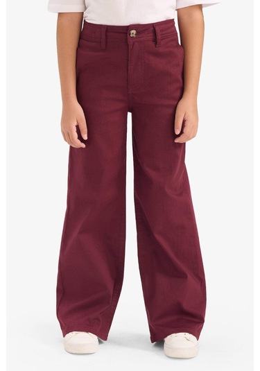 Defacto Kız Çocuk Flare Fit Gabardin Pantolon G4227a825wnbr415 Bordo-br415