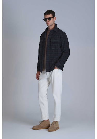 Lufian Erkek Focus Basic Slim Fit Gömlek 112010661 Antrasit Antrasit