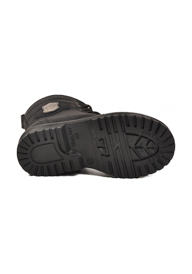 Siyah Zümrüt İçi Polarlı Bağcıklı Fermuarlı Kız Çocuk Bot 24028 P Siyah-zümrüt