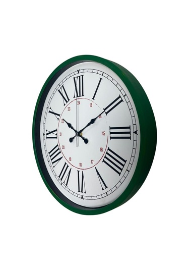 Yeşil 36 Cm Modern Şık Duvar Saati Renkli