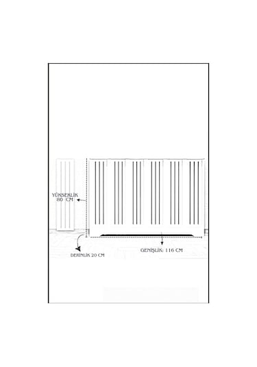 Çam Renk Petek Onu Kaplama Dresuar Petek Ustu Kapatma D4 116 CM Çam