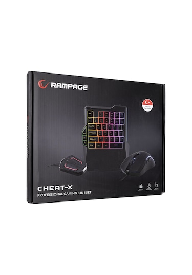 Rampage KM-R92 Cheat-X Kablolu Mini Klavye Mouse Oyuncu Seti