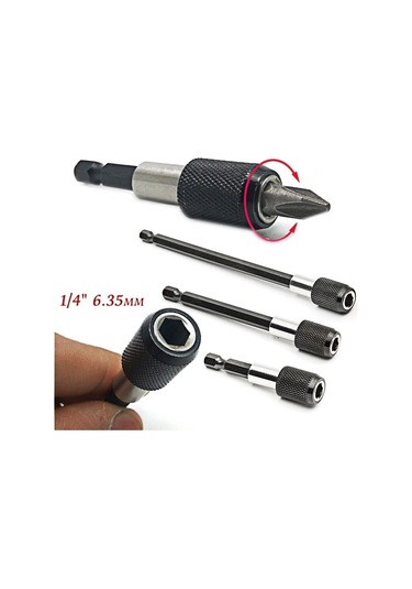 Hızlı Vidalama Adaptörü Bit Vidalama Uzatma Aparatı Manyetik Altı