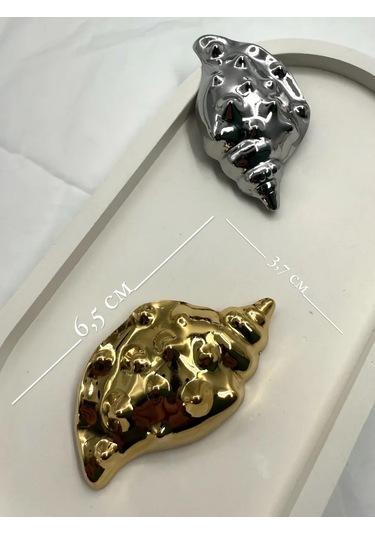 Best Price 34 Baklavalı Elbise Ve Mayo İçin Orijinal Yazlık Deniz Kabuğu Broş 370345894 Gri