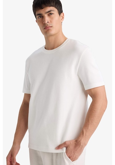Defacto Kısa Kollu Tişört F9675ax26spwt32 Beyaz-wt32