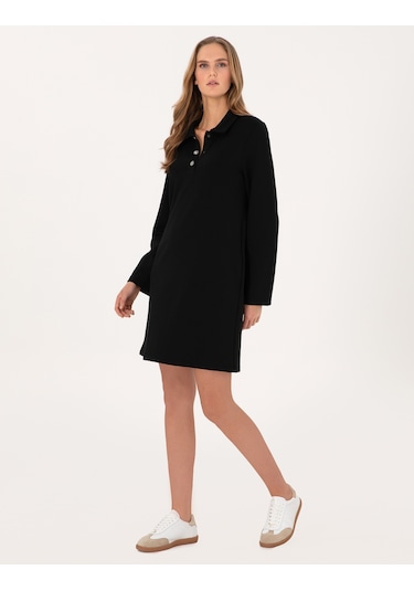 Pierre Cardin Kadın Siyah Elbise Örme 50315895-vr046 Siyah