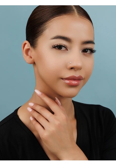 Veronika 925 Ayar Gümüş Detaylandırılmış Nostril Burun Kanat Piercing 320239258 Gri